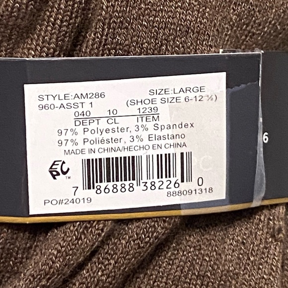 Gold Toe Men's Beige and Brown Socks NWT - Picture 3 of 3